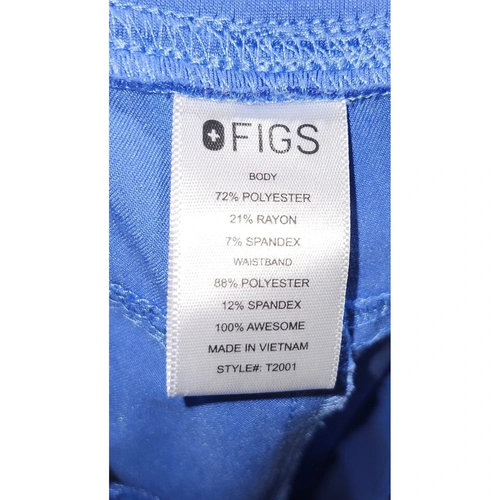 FIGS T2001 Technical Collection Blue Cargo Scrub Pants Mens‎ Medium M Tapered